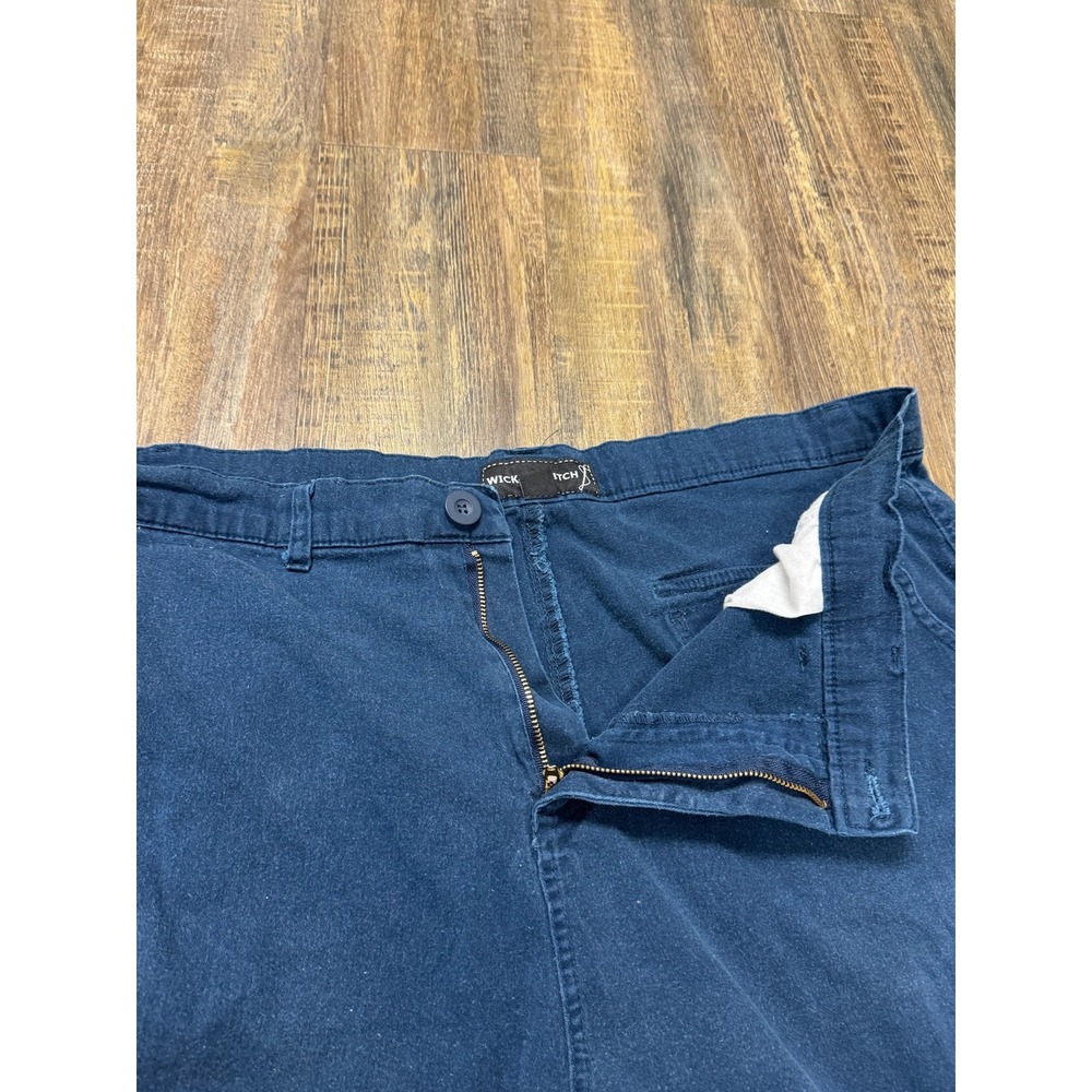 Wicked Stitch Mens Navy Blue Cargo Shorts Size 42 Utility Workwear Hiking Summer - Picture 11 of 15